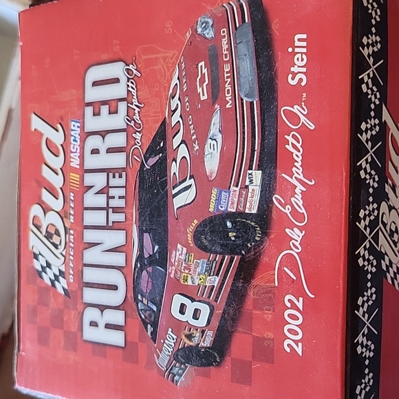 2002 Dale Earnhardt Jr Bud Nascar Stein Run in the Red. New - Picture 8 of 10